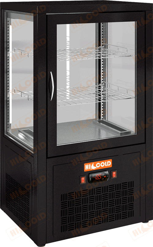 Настольная вертикальная холодильная витрина HICOLD VRC 70 Black