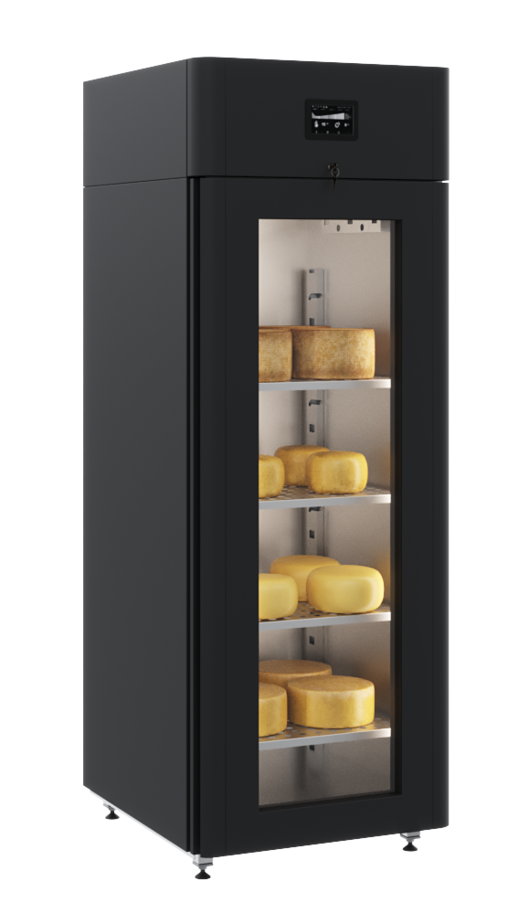 Холодильный шкаф для вызревания сыра CS107 Cheese (R290) black со стеклом