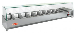 Настольная холодильная витрина для ингредиентов HICOLD VRX 1600 1/4